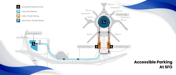 Accessible Parking At San Francisco Airport - MAP