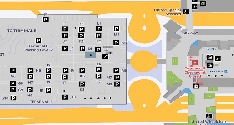 Houston Airport Terminal B Map