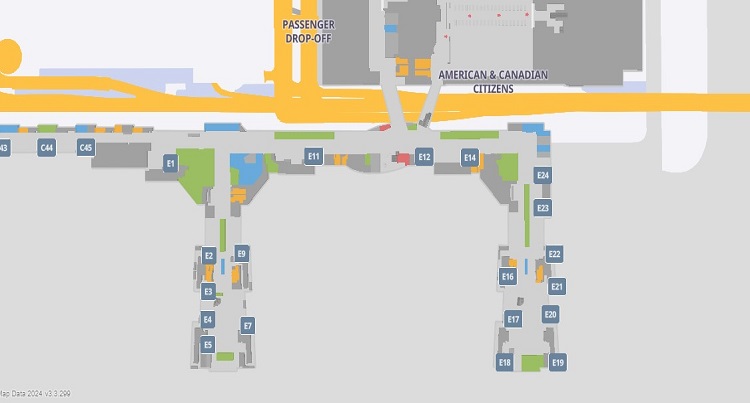 Houston Airport Terminal E Map