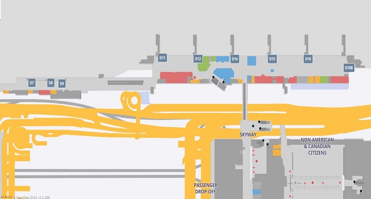 Houston Airport Terminal D Map