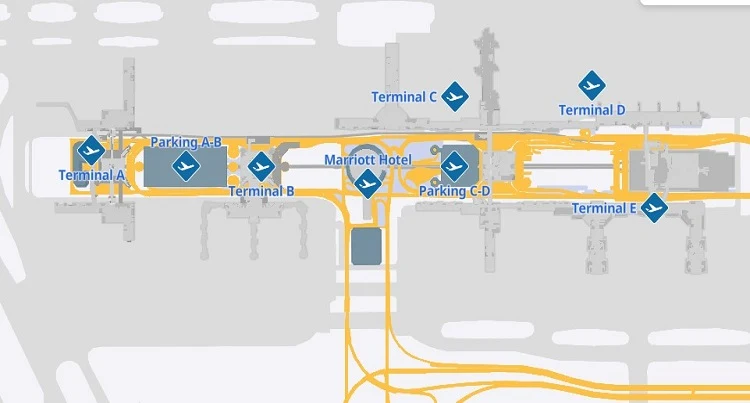 george bush intercontinental airport houston tx terminal map