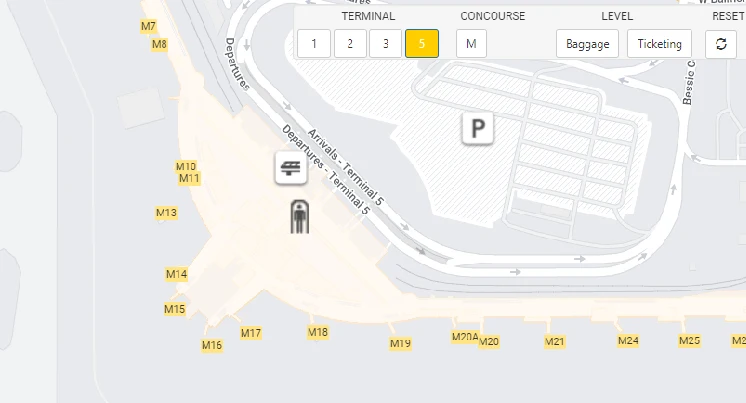 Chicago Airport Terminal 5 Map