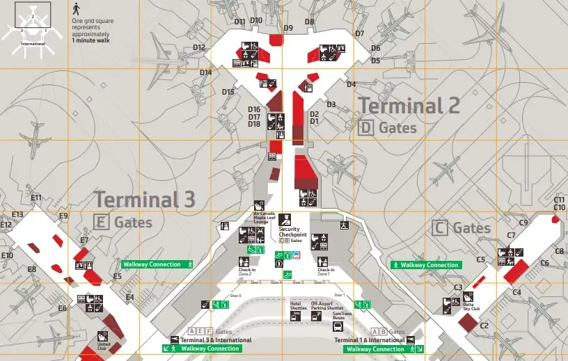 Map San Francisco Airport - Terminal 