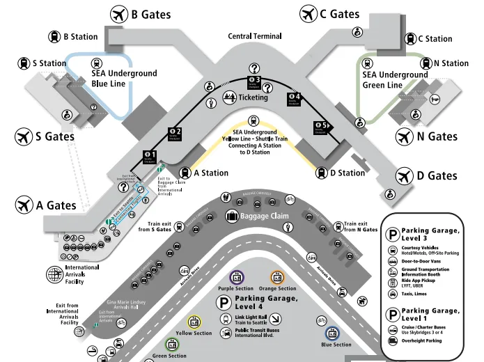 Seattle International Airport Terminal Map