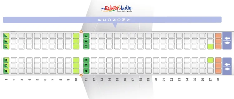 Airbus A320-200 Seat Map