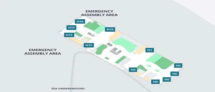 North Satellite (N) Terminal Map