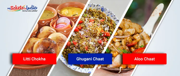 (Ghugni Chaat (Bengal, Bihar)+Litti Chokha (Bihar)