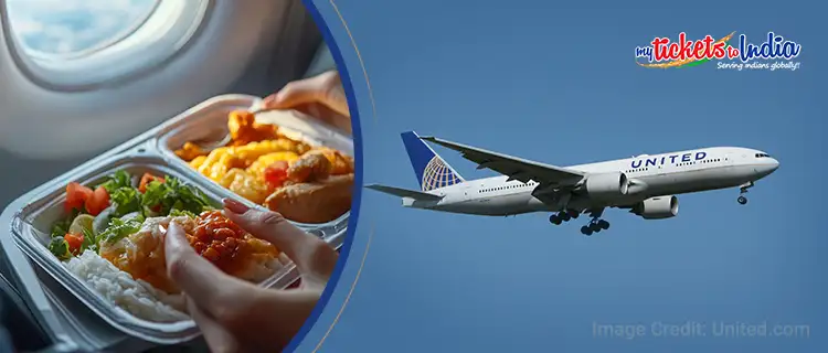 images of united airlines meals in first class